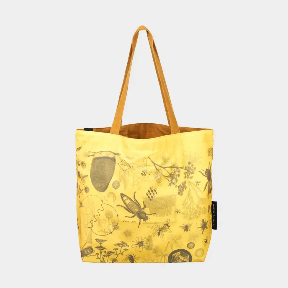 Canvas Shoulder Tote, Style: Honey Bee
