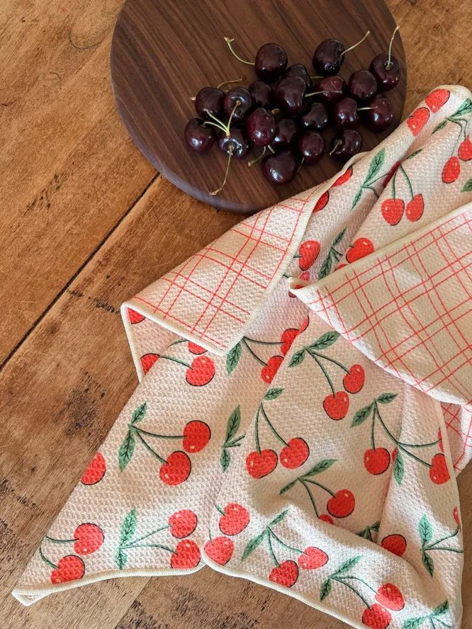Kitchen Tea Towel | Quick Dry, Style: Cherry Lover