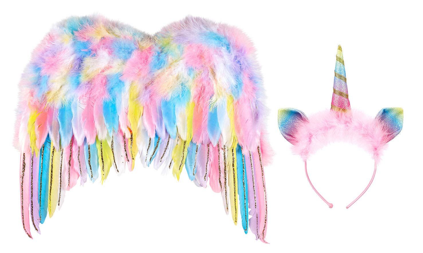 Unicorn Wings &amp; Head band set