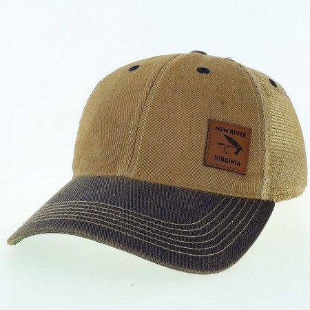 New River Virginia Trucker Hat, Color: Dark Tan/Navy