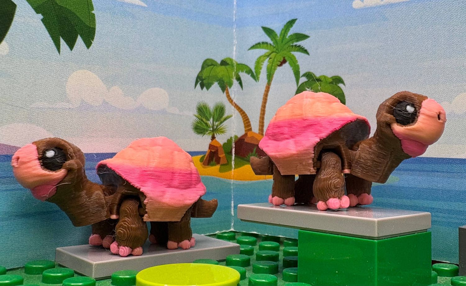 Turtle - Fidget Friend, Shipping: Pocket Fidget Friend -Brown Body- Sunrise Shell