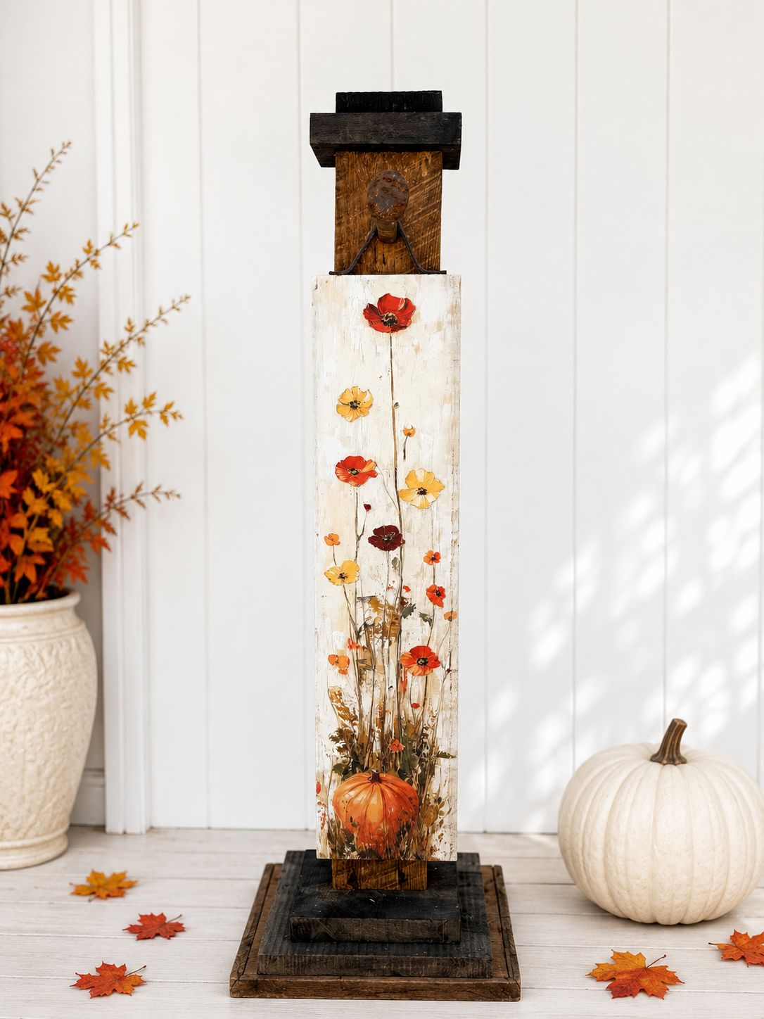 Wildflower Pumpkin Porch Sign