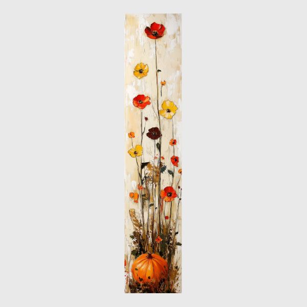 Wildflower Pumpkin Porch Sign