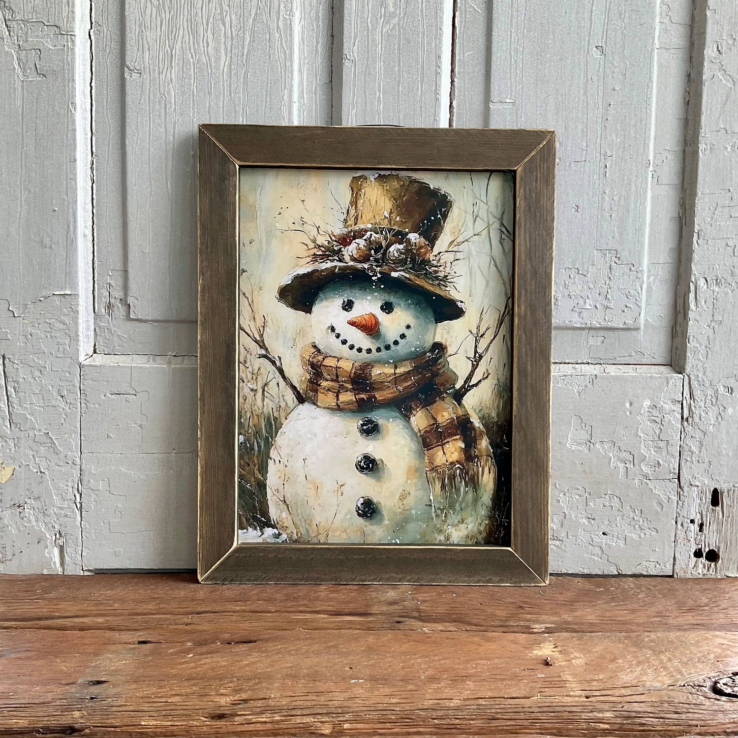 Rustic Snowman, Color: Brown