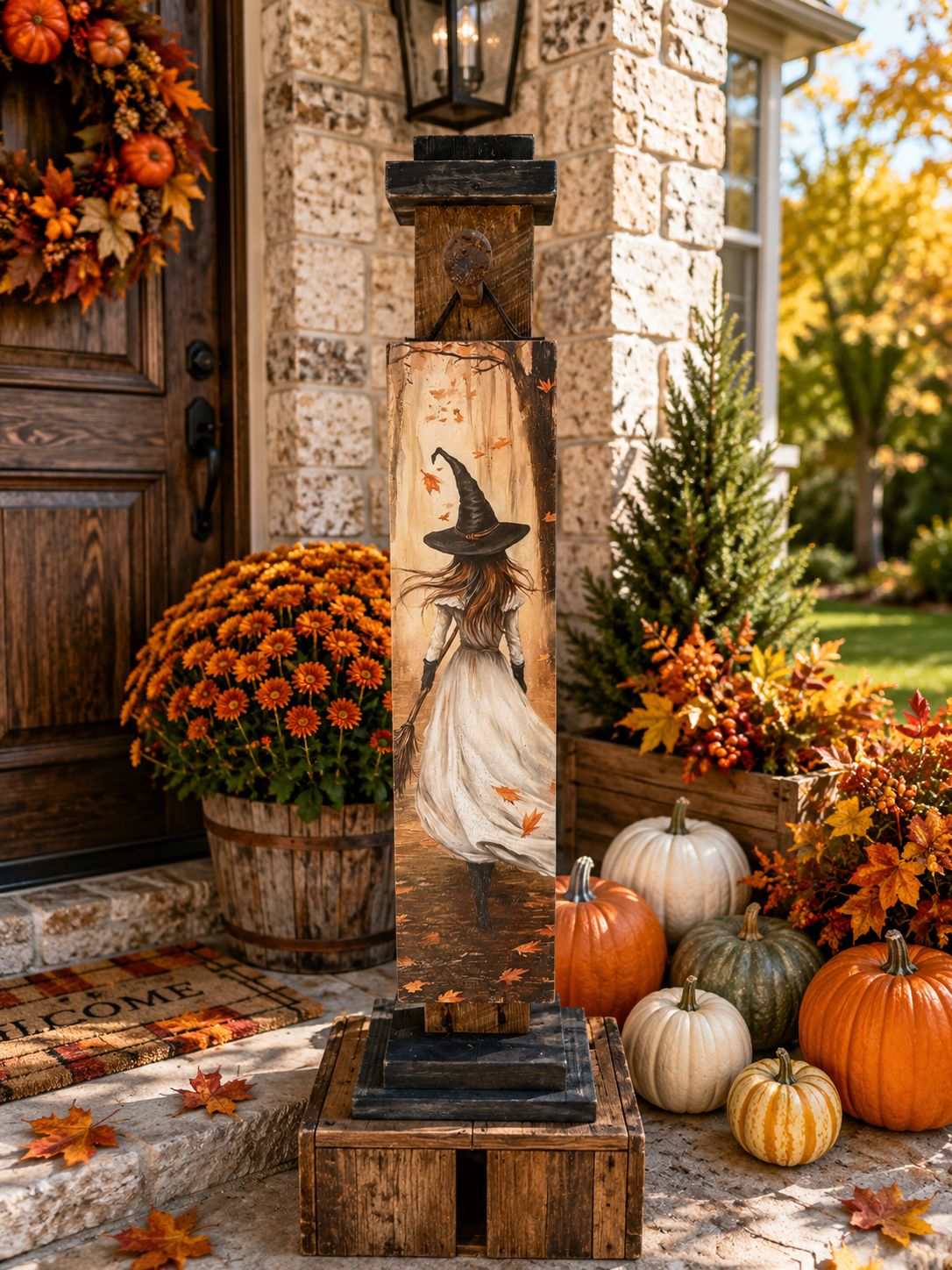 Autumn Forest Witch Porch Sign