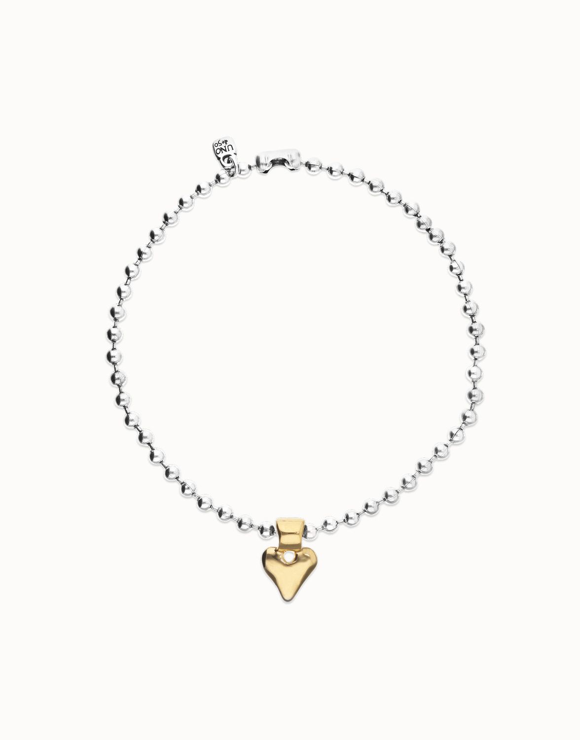 Uno DE 50 Beat Collection, Style: Beaded Short Necklace With Heart Detail