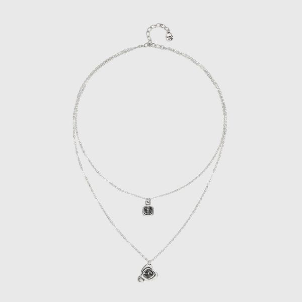 Multi-layer Pendant Link Chain Necklace With Heart Charm