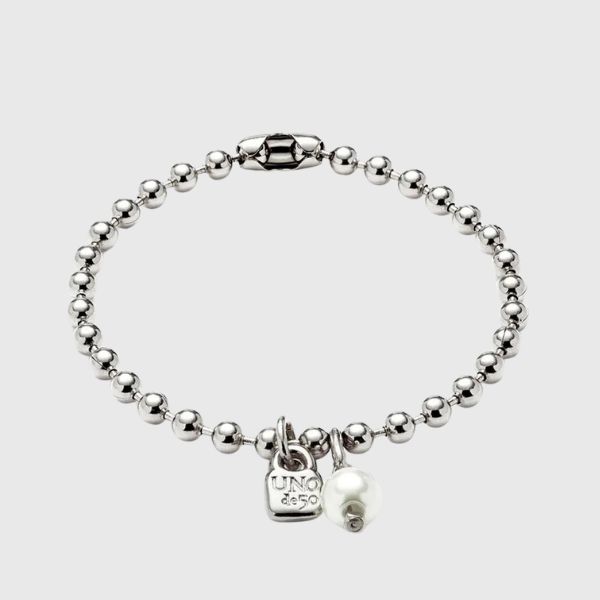 Beaded Bracelet With Pearl Charm