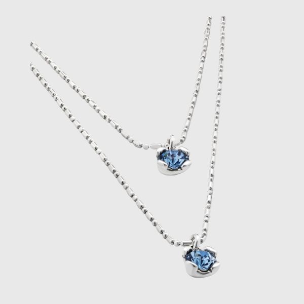 Long Pendent Chain With Crystals