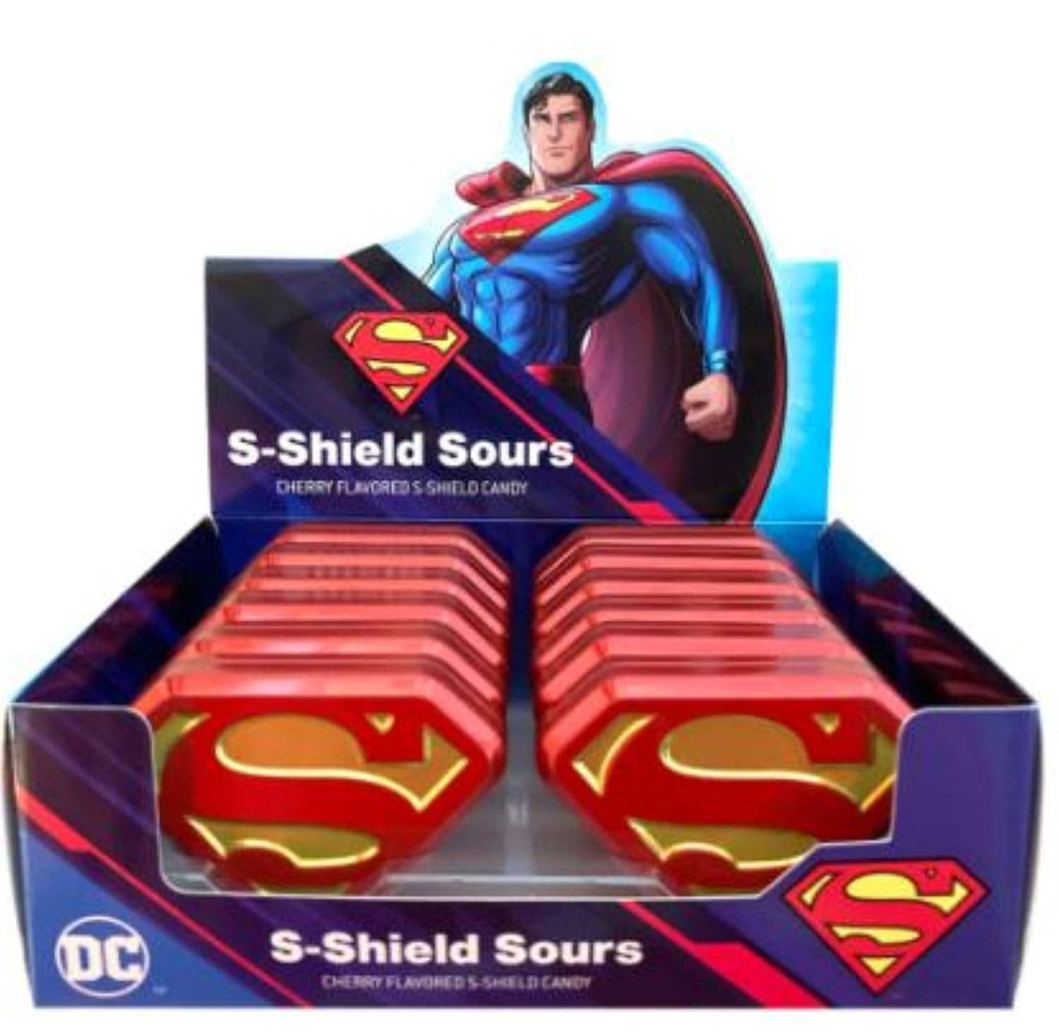 Superman Shield Sour Cherry Candy