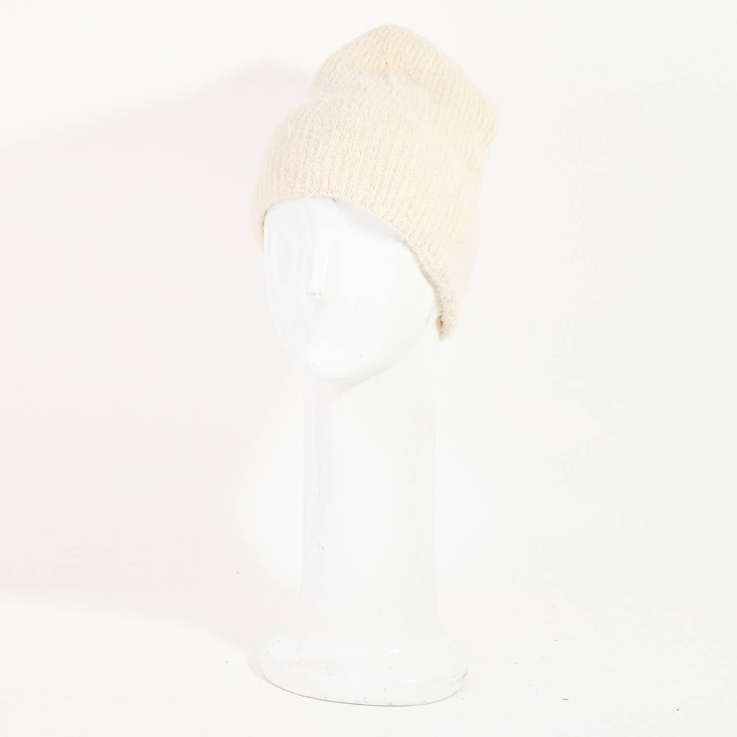 Assorted Color Fuzzy Ribbed Beanie