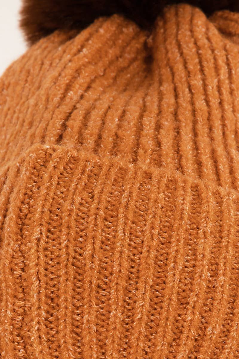Pom Ribbed Extra Soft Beanie