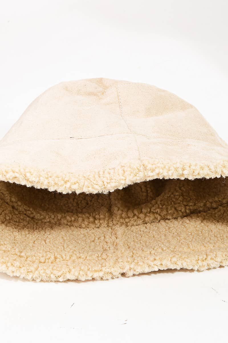 Faux Teddy Fur Bucket Hat