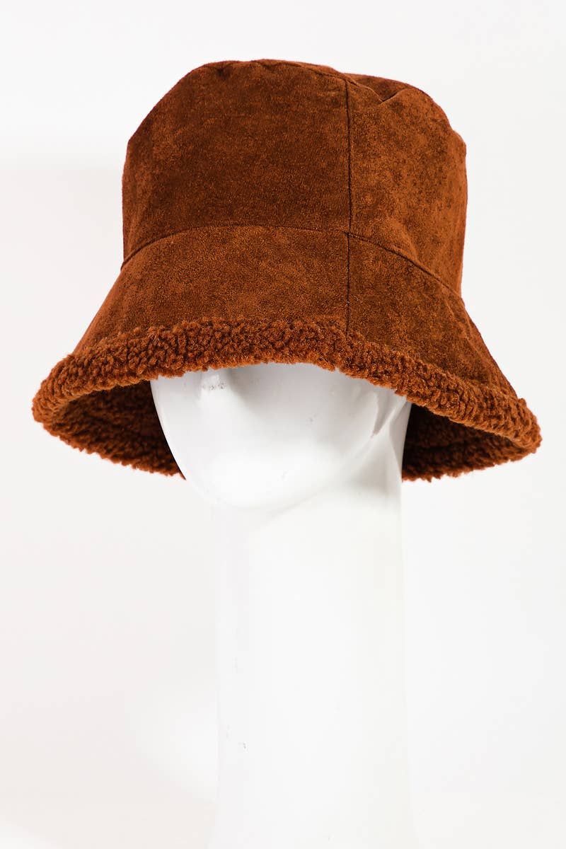 Faux Teddy Fur Bucket Hat