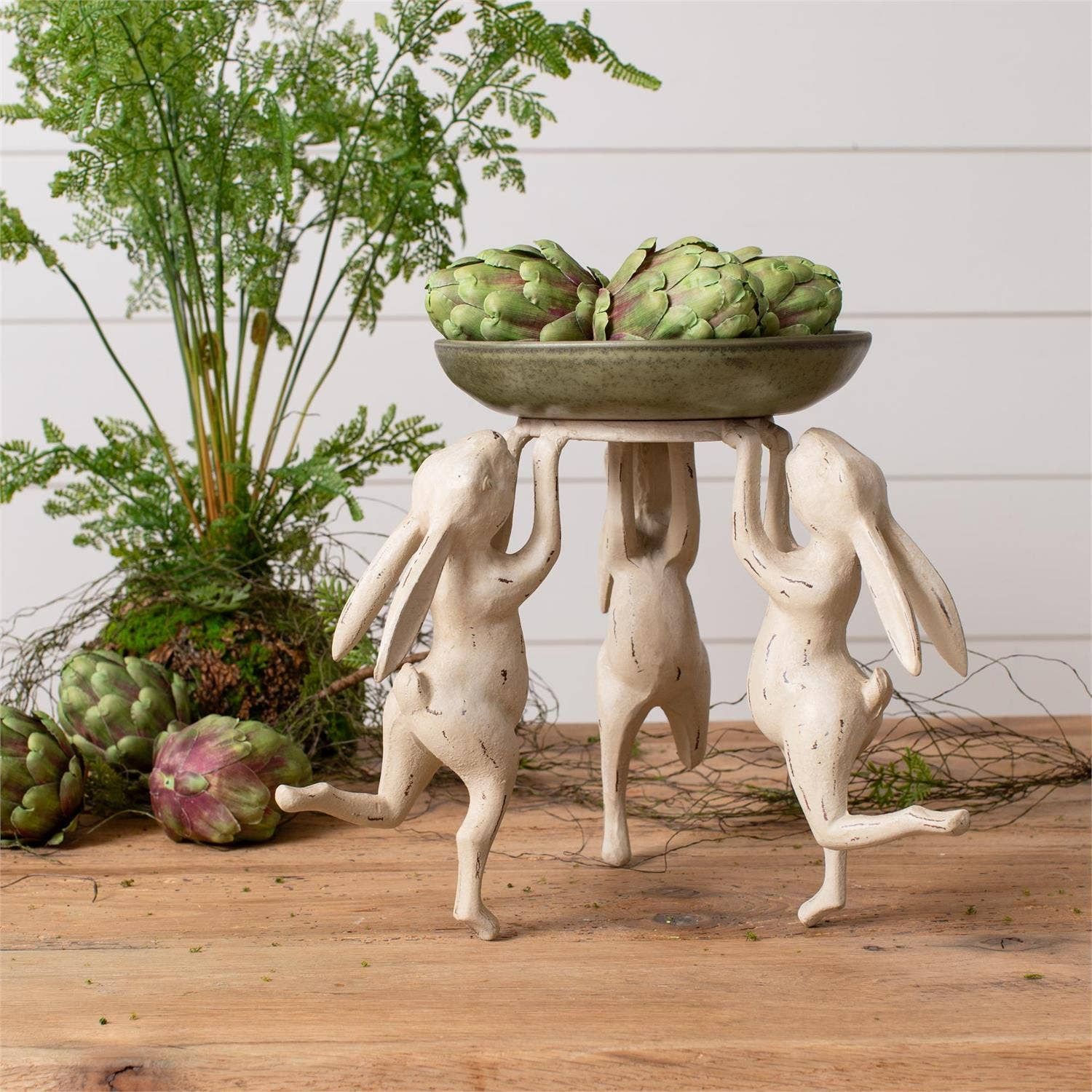 Candle Holder - Dancing Rabbits