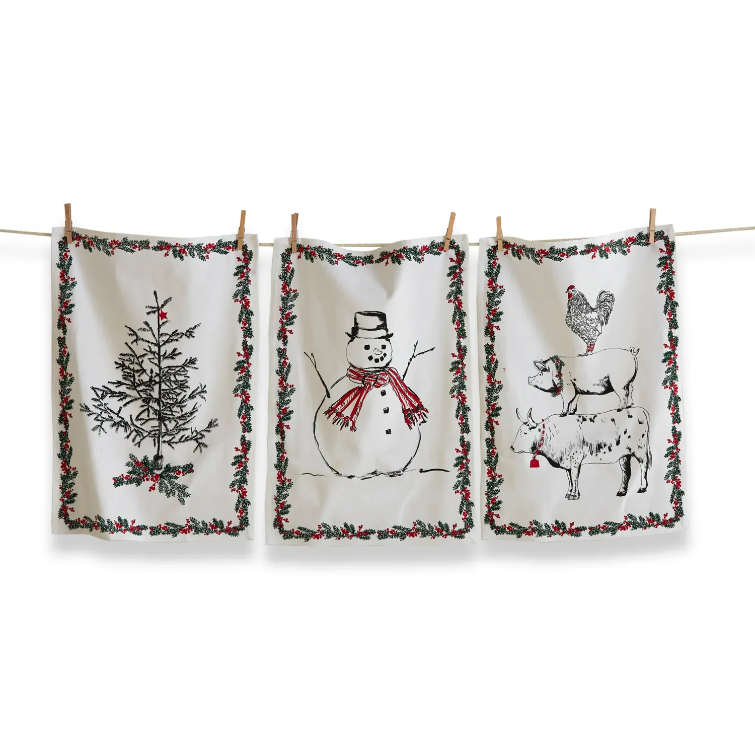 Christmas Farmhouse Dishtowel Assortment