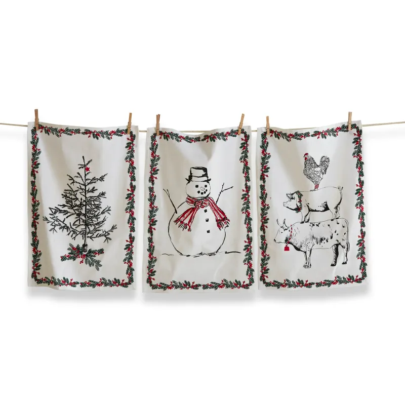 Christmas Farmhouse Dishtowel Assortment