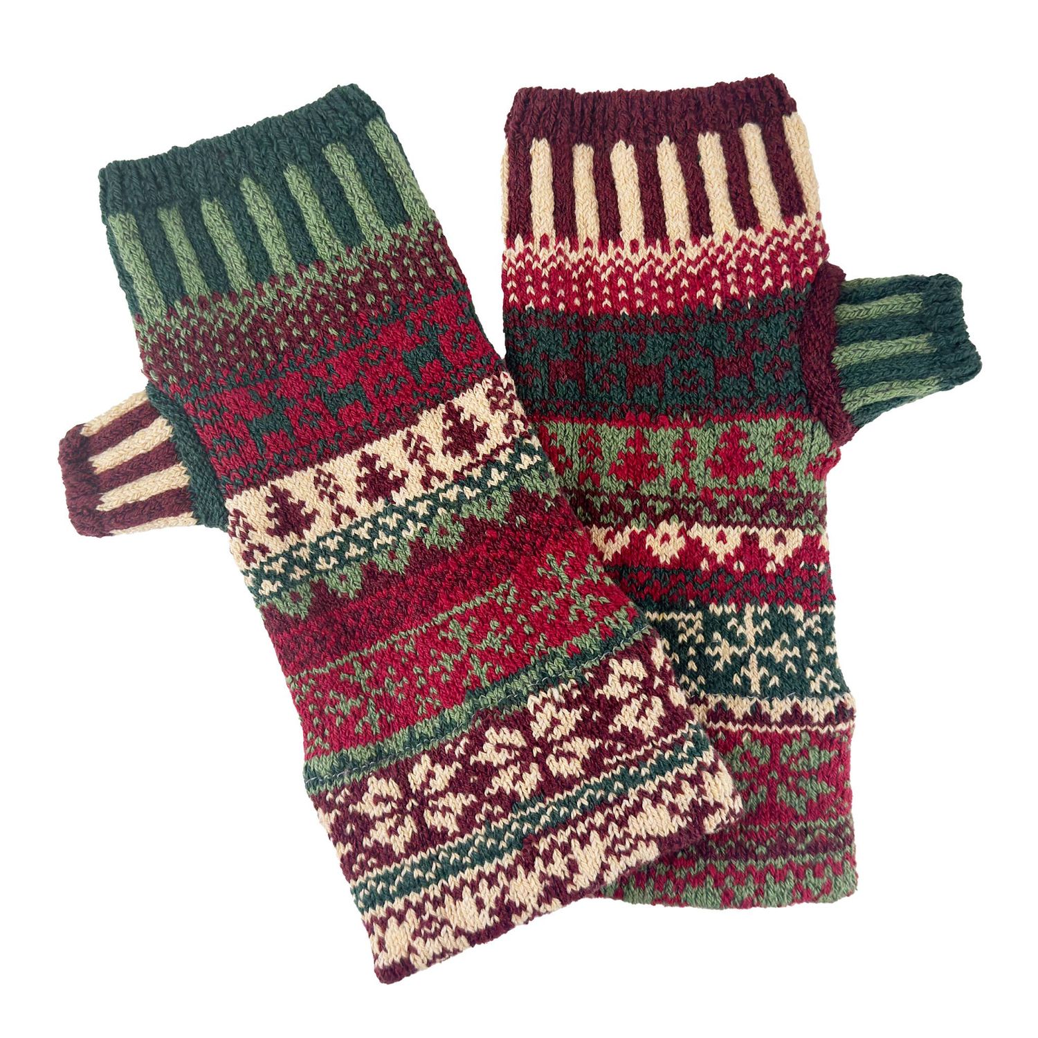 Fingerless Mittens - Noel, Color: Noel