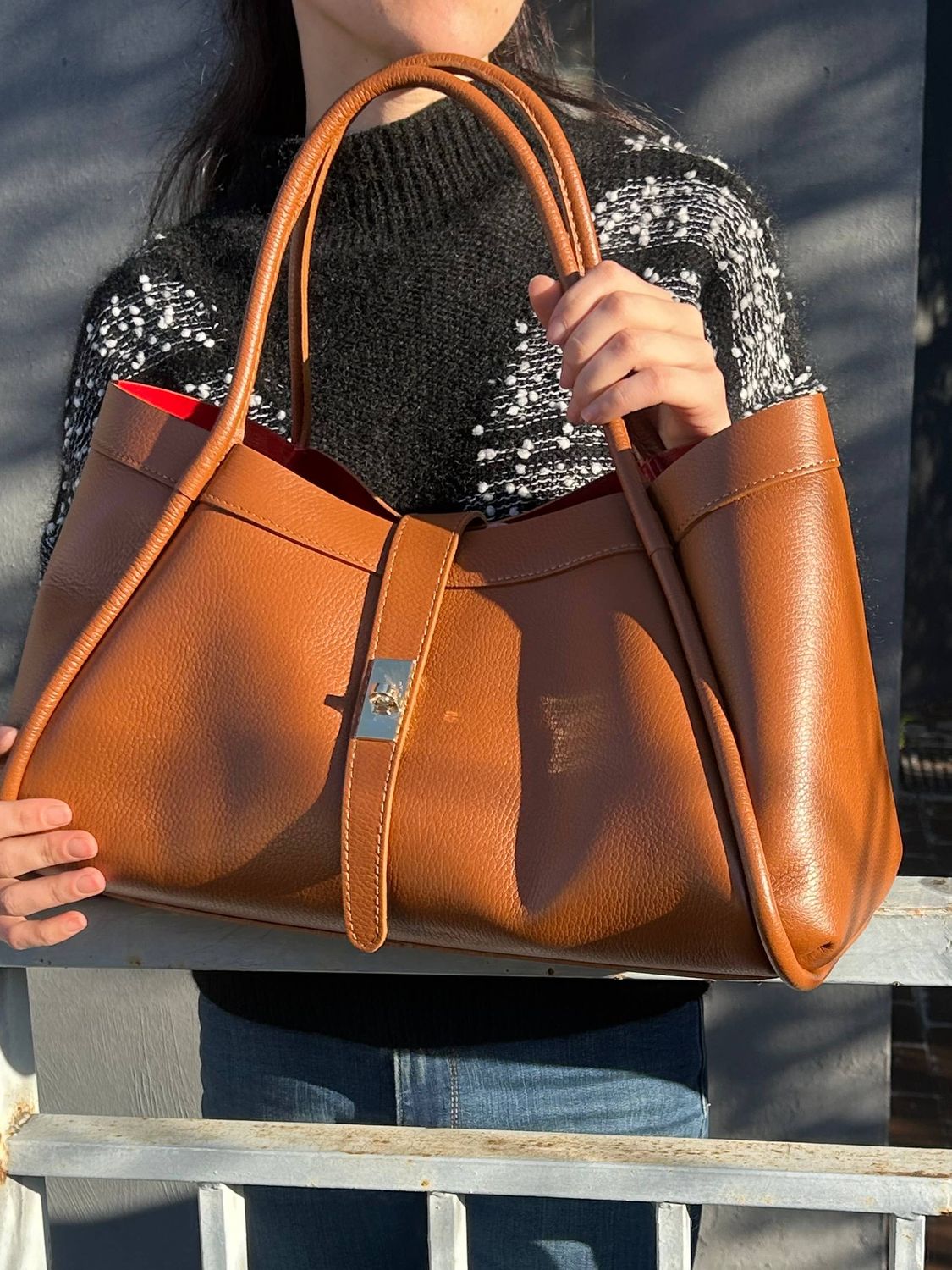 Elegant Large Genuine Leather Bag