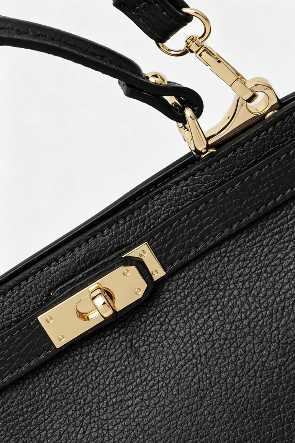 Large genuine leather handbag w/ shoulder strap
