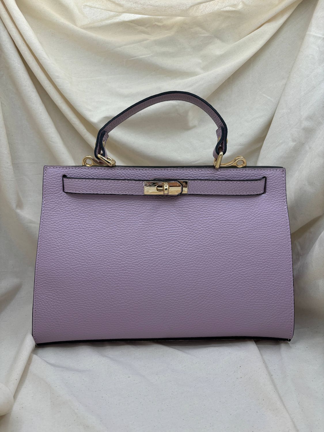 Large genuine leather handbag w/ shoulder strap