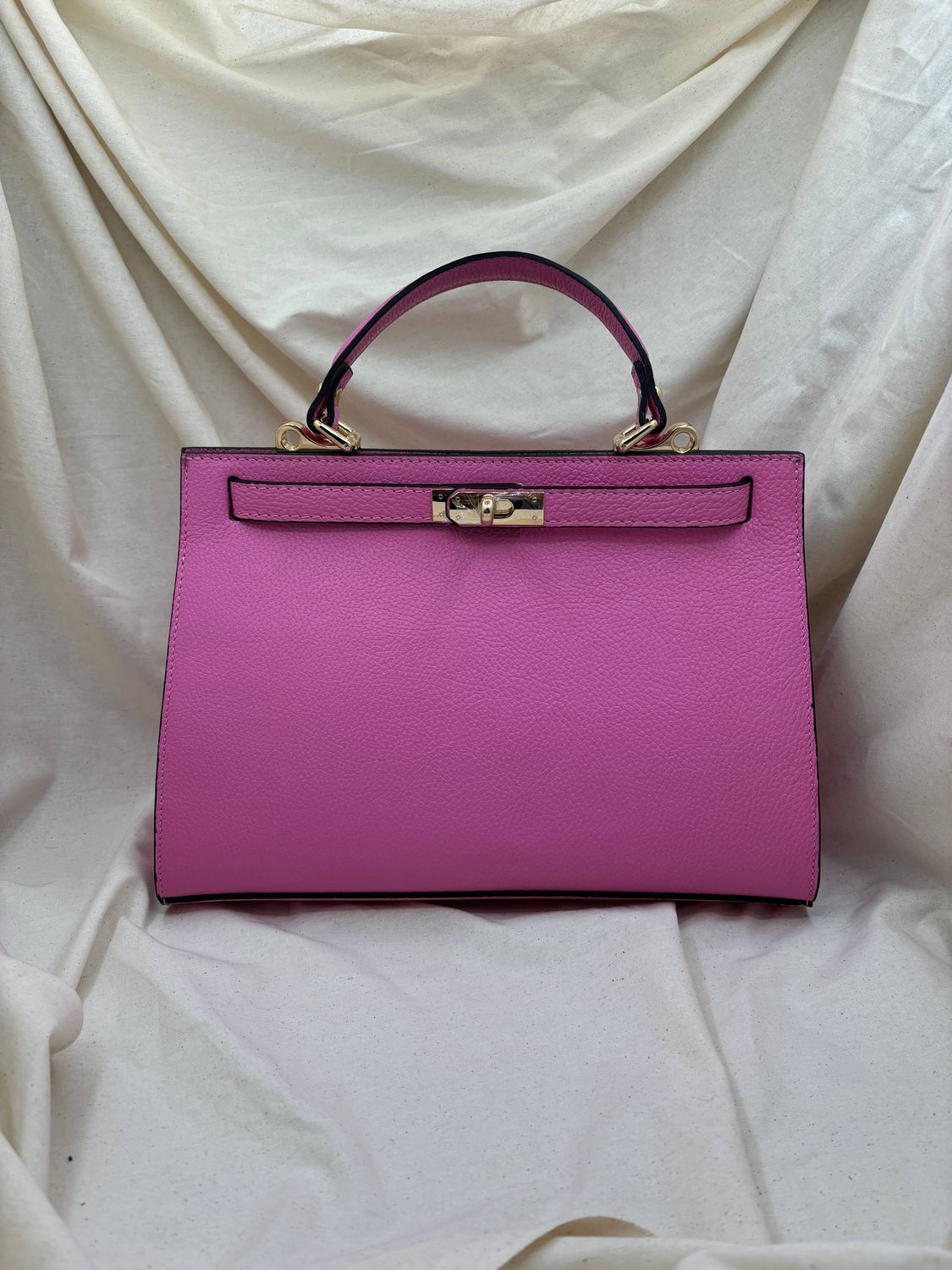 Large genuine leather handbag w/ shoulder strap