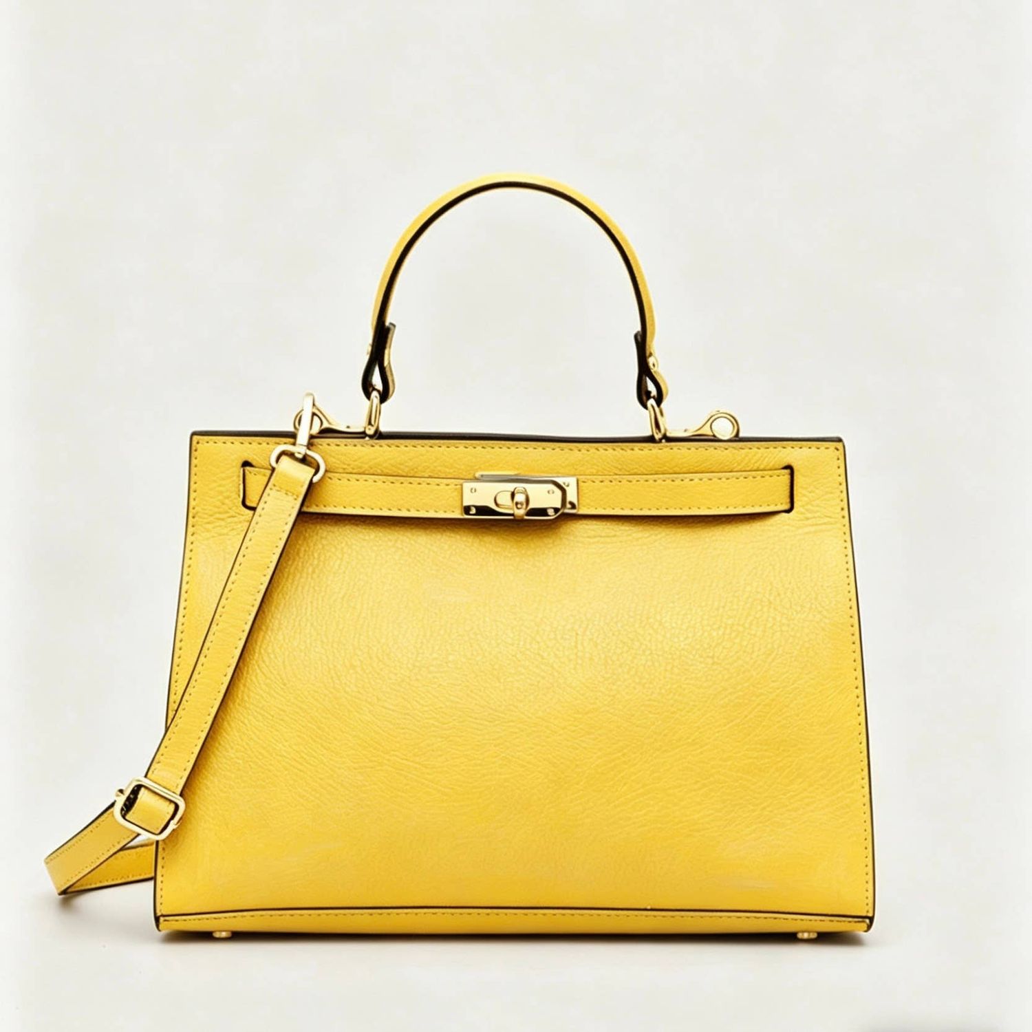Large genuine leather handbag w/ shoulder strap