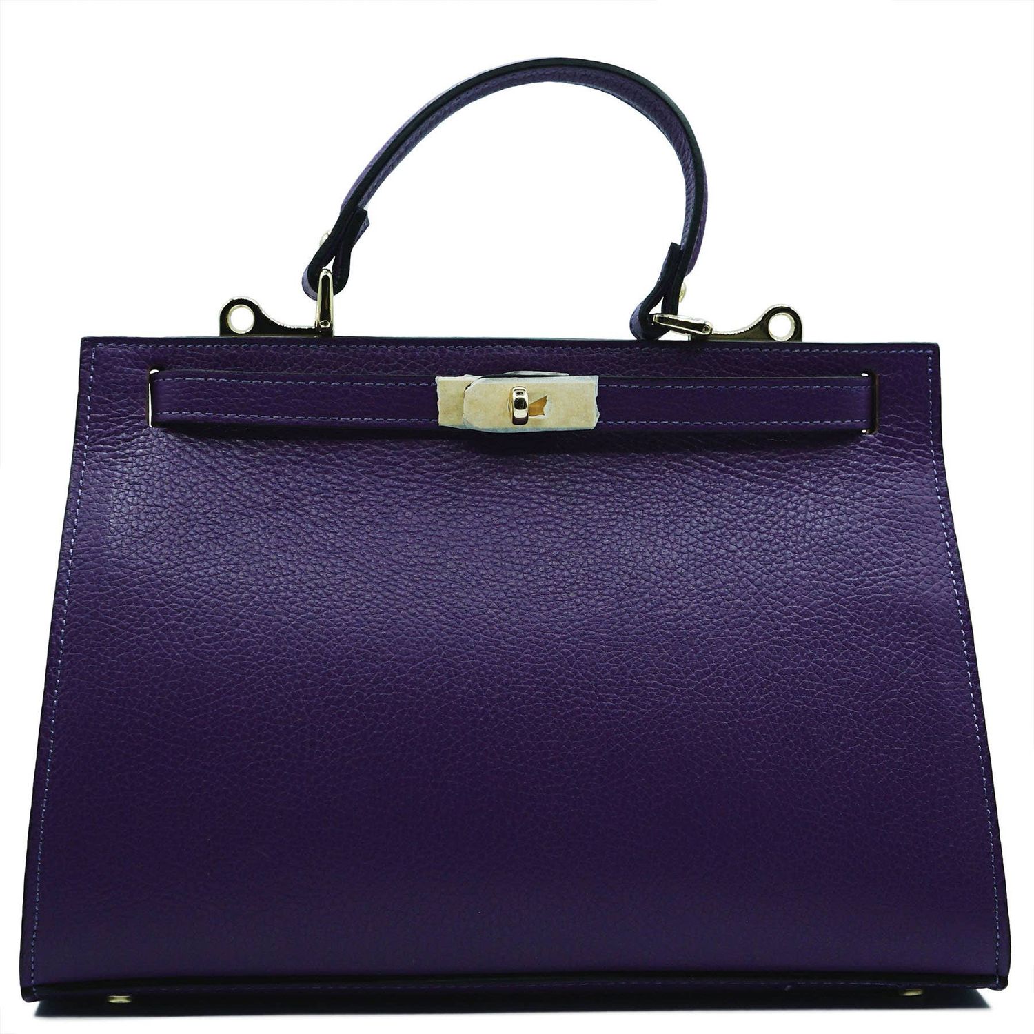 Large genuine leather handbag w/ shoulder strap