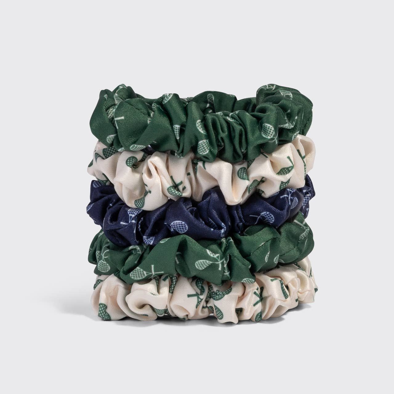 Ruched Satin Scrunchies 5pc Set
