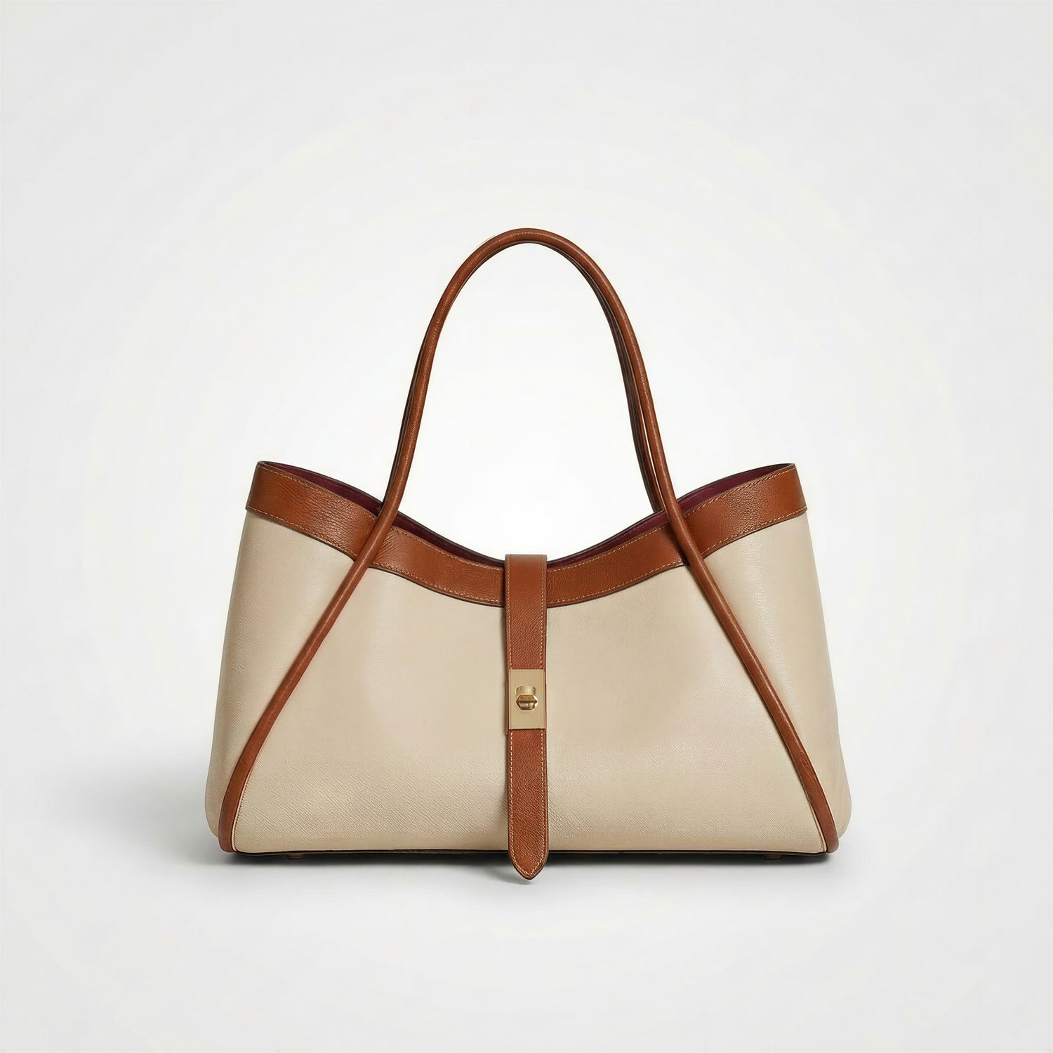 Midium Genuine Leather Bag - Cow, Colore: COW