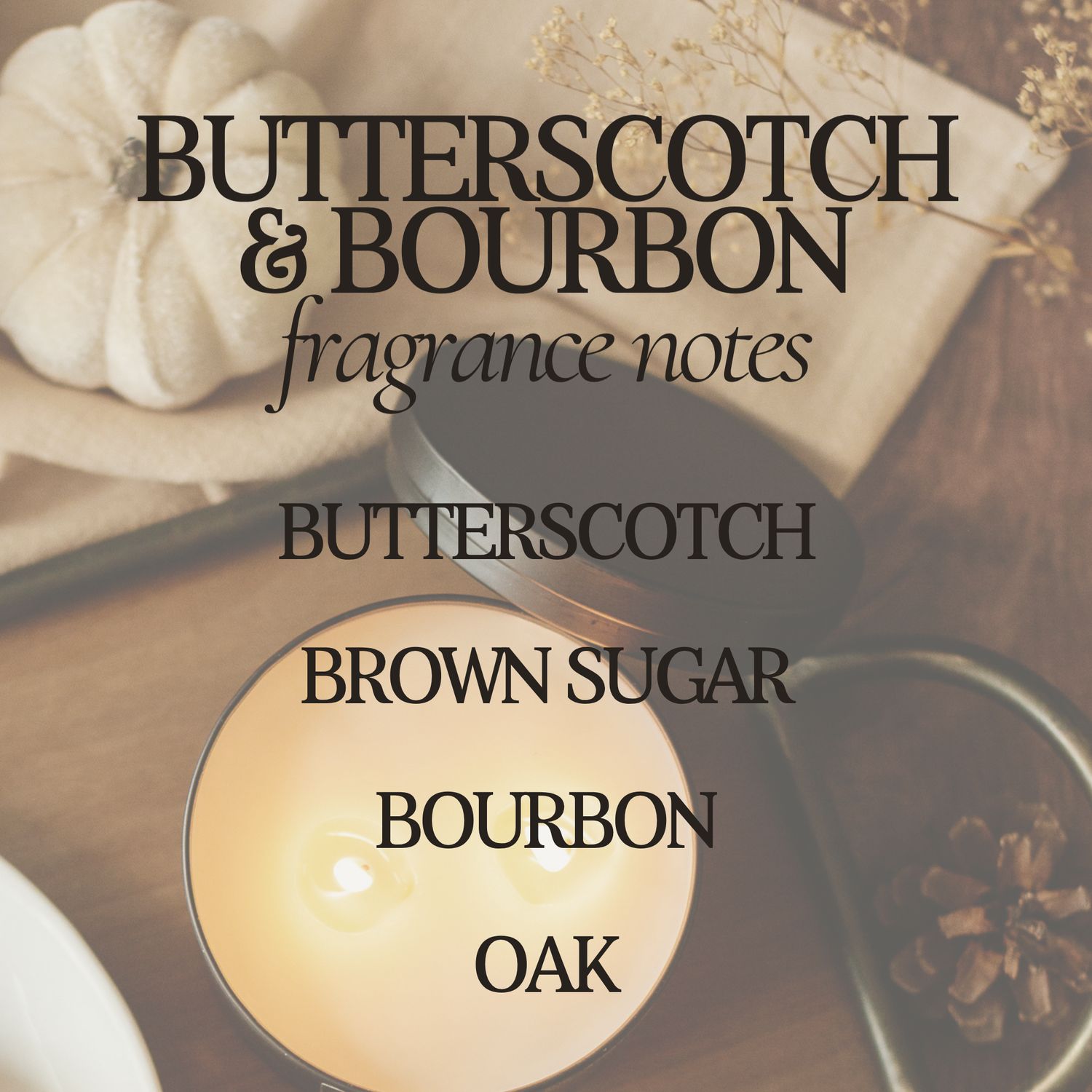 Butterscotch &amp; Bourbon 12 oz Soy Candle