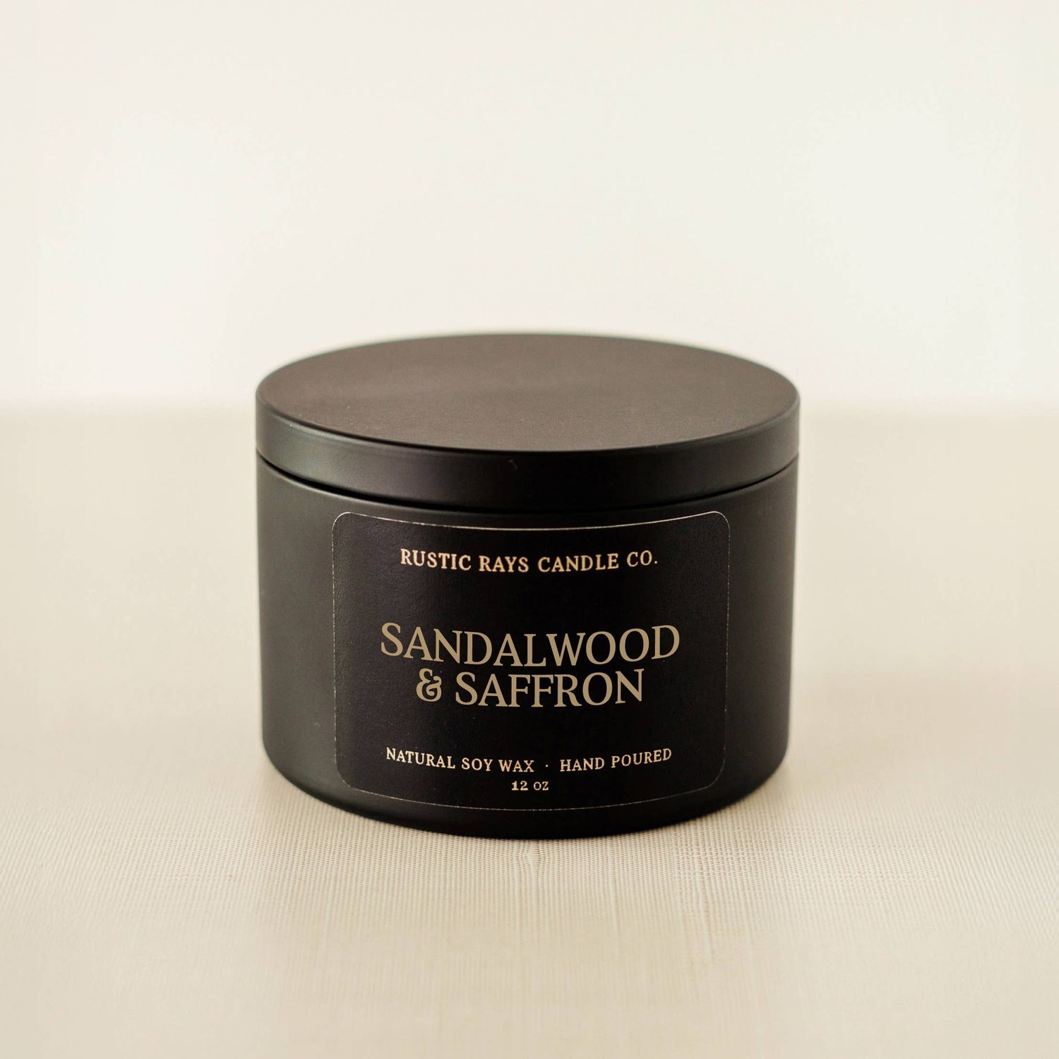 Sandalwood &amp; Saffron 12 oz Soy Candle