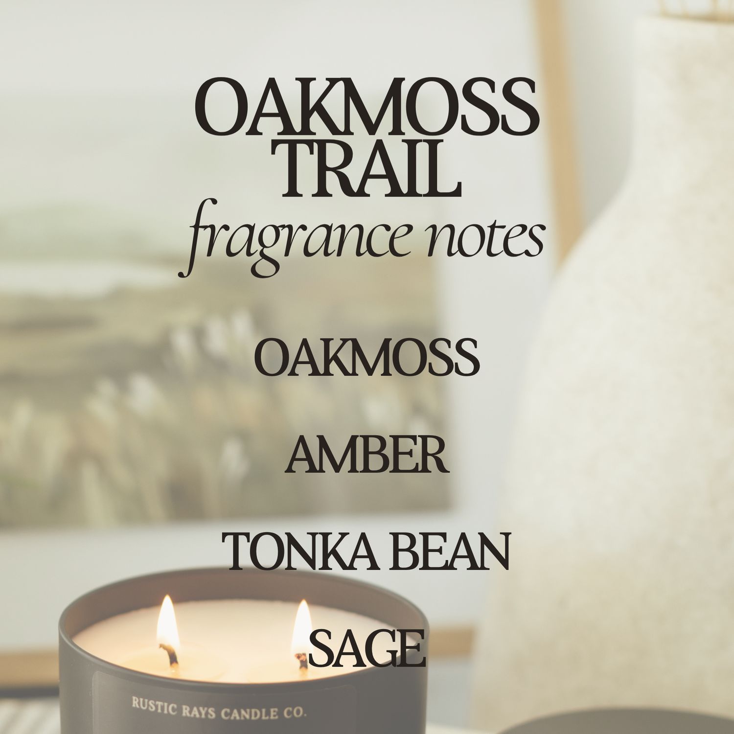 Oakmoss Trail 12 oz Soy Candle