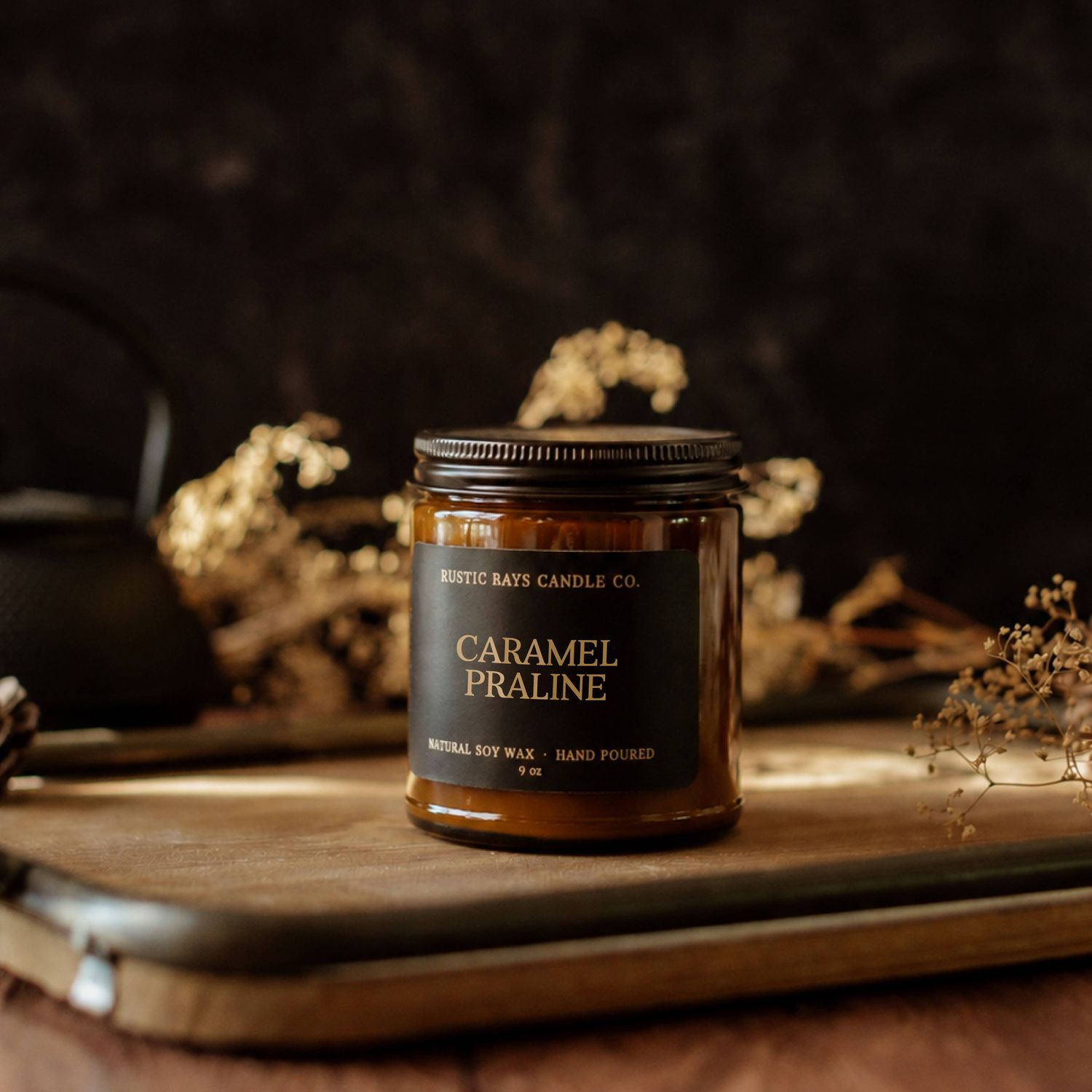 Caramel Praline 9 oz Soy Candle