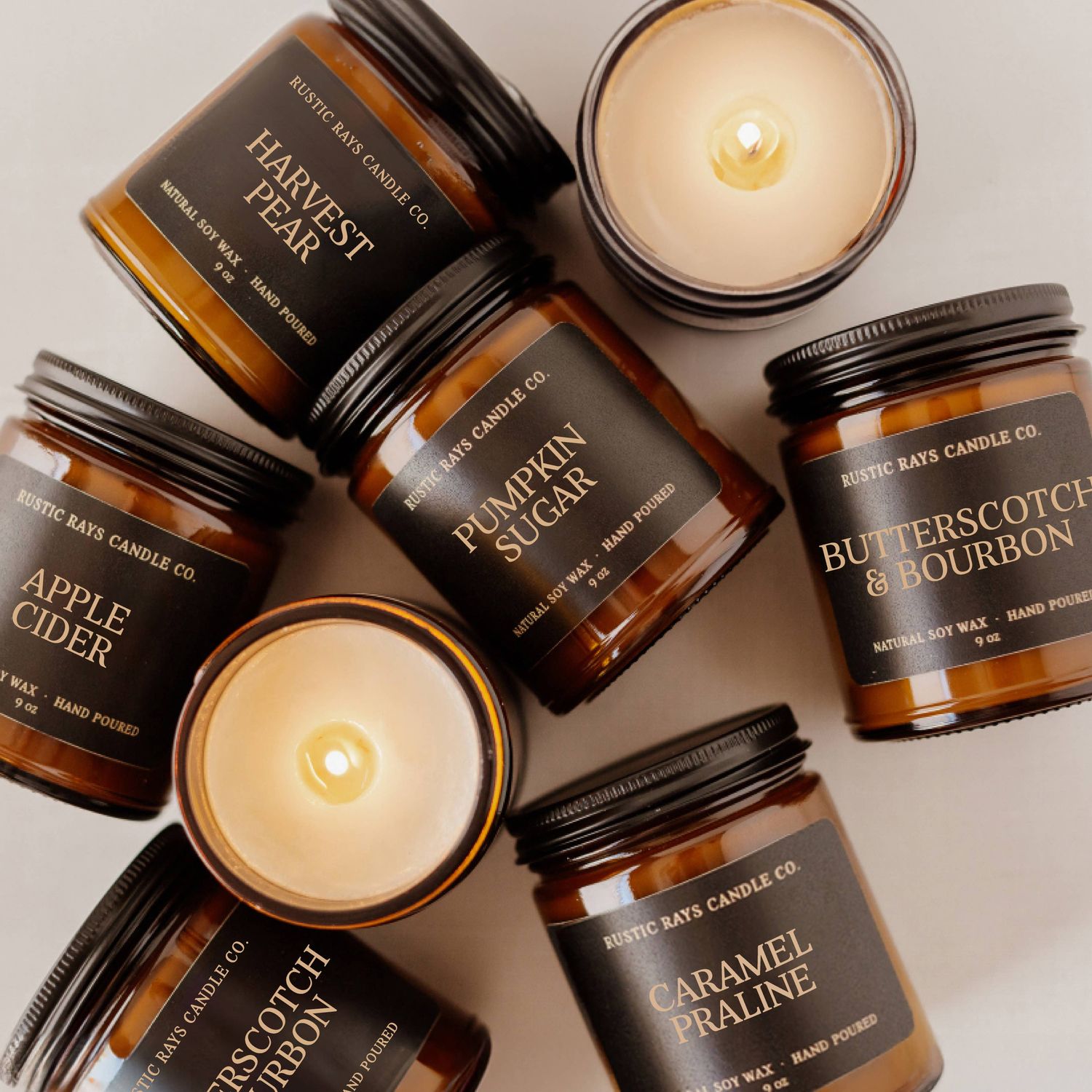 Caramel Praline 9 oz Soy Candle