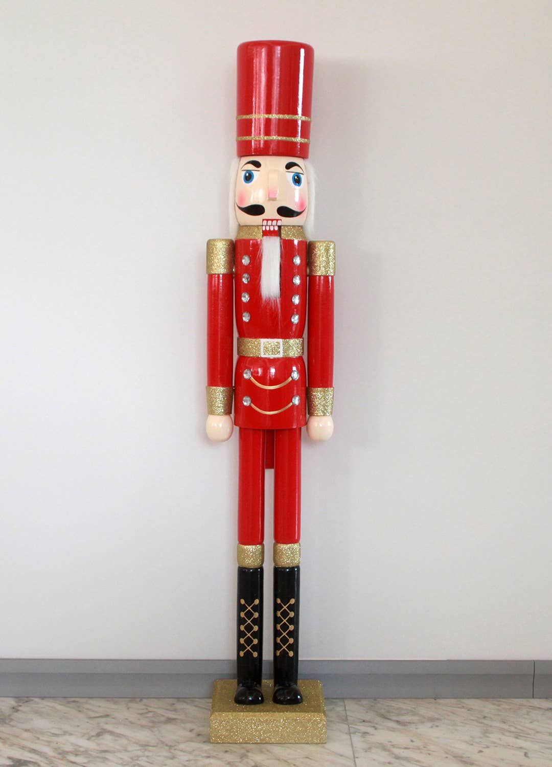 Red 4ft Wooden Statement Nutcracker