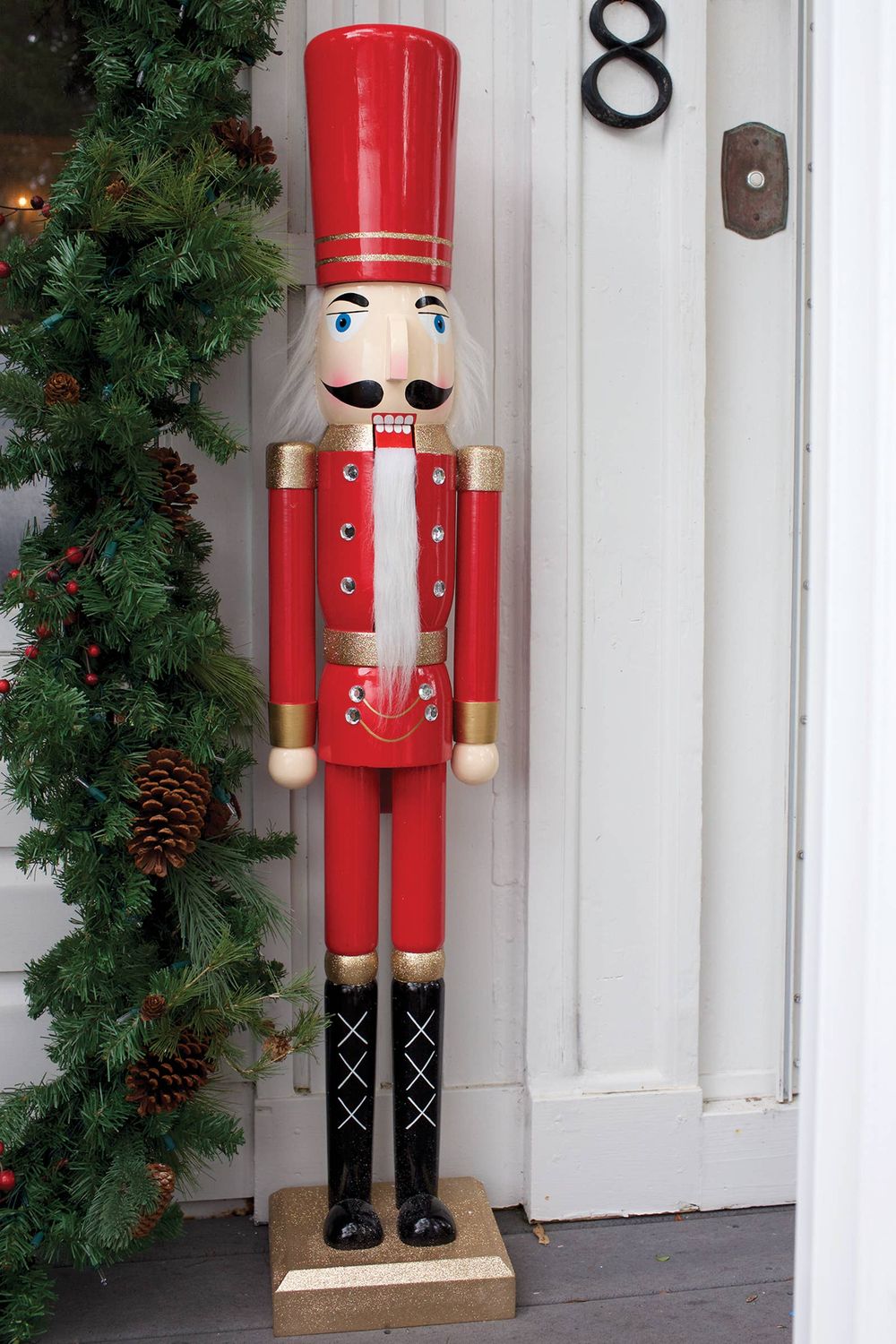 Red 4ft Wooden Statement Nutcracker