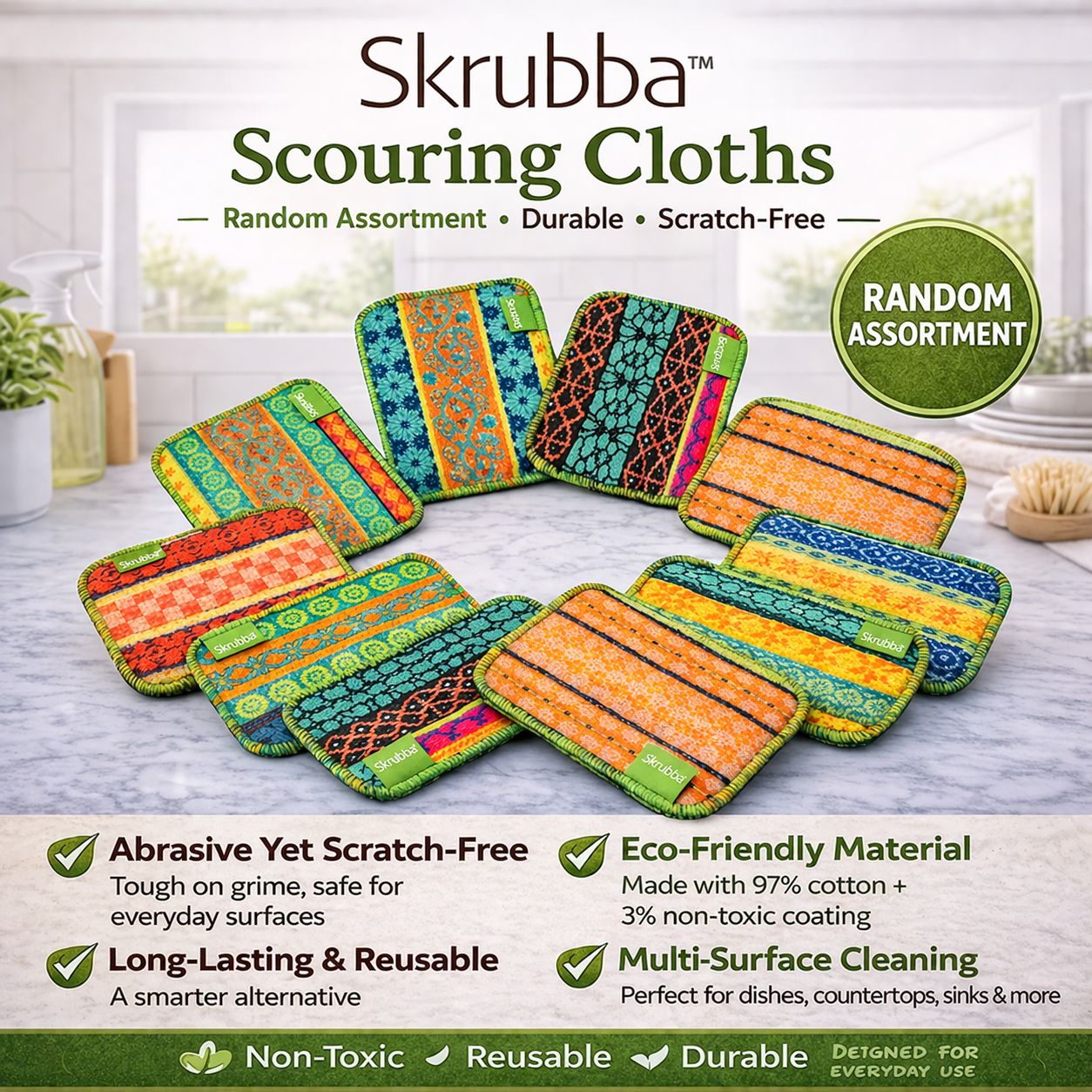 Vogue Skrubba Scratch-Free Scouring Cloth