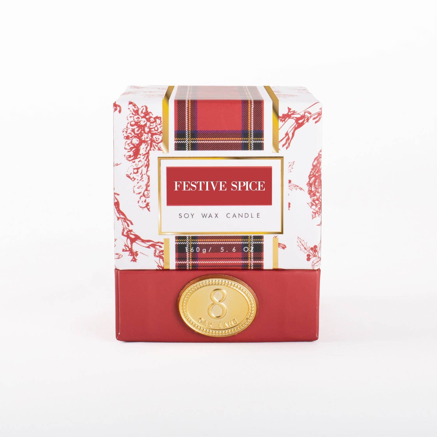 Festive Spice Soy Wax Candle, 5.6oz