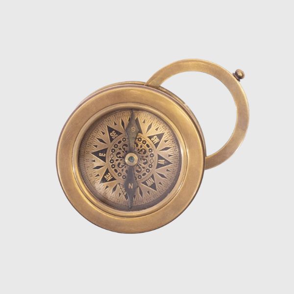 Hafiz Compass w/ Magnify Glass &amp; Leather Pouch