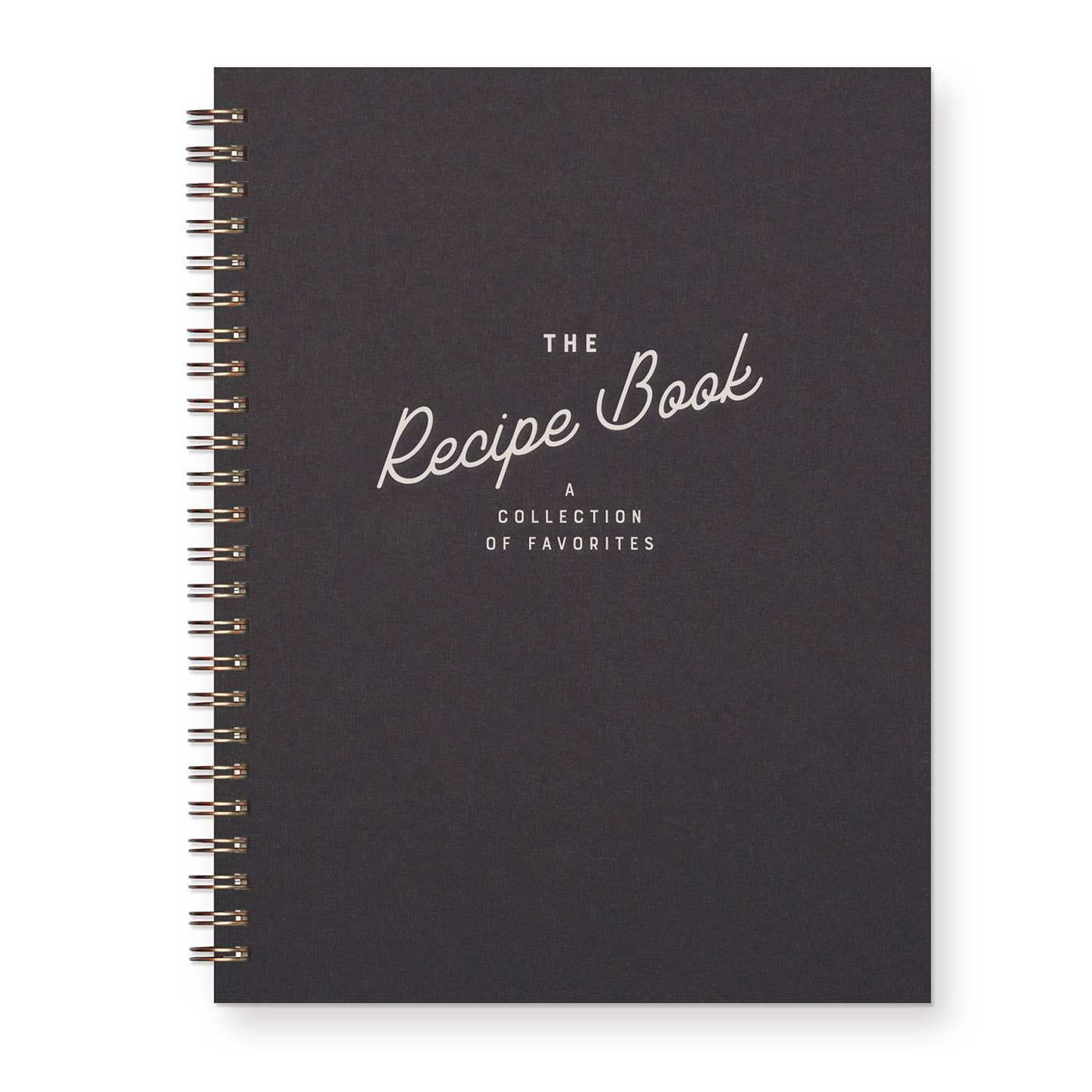 Retro Recipe Book, Color: Peppercorn Cover | White Ink