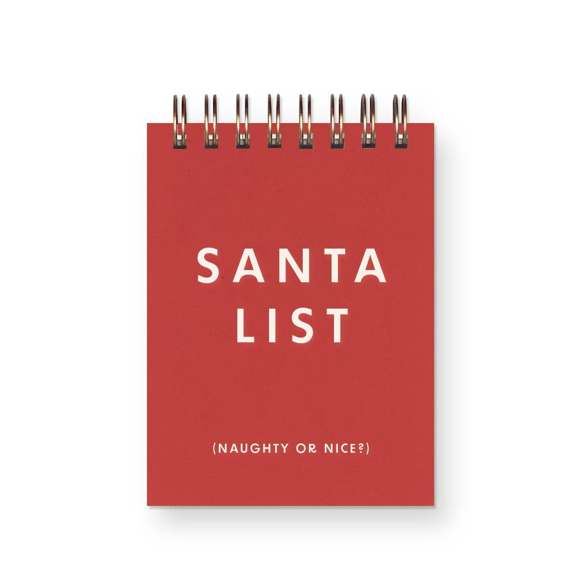 Santa List Holiday Mini Jotter Notebook