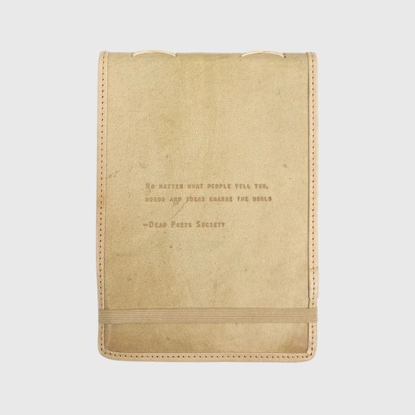 Ideas Change The World Signature Leather Journal - Honey