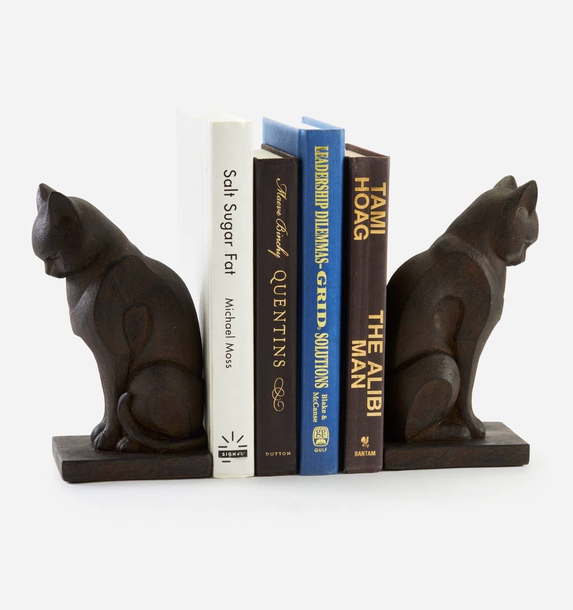 Dark Brown Cat Bookends
