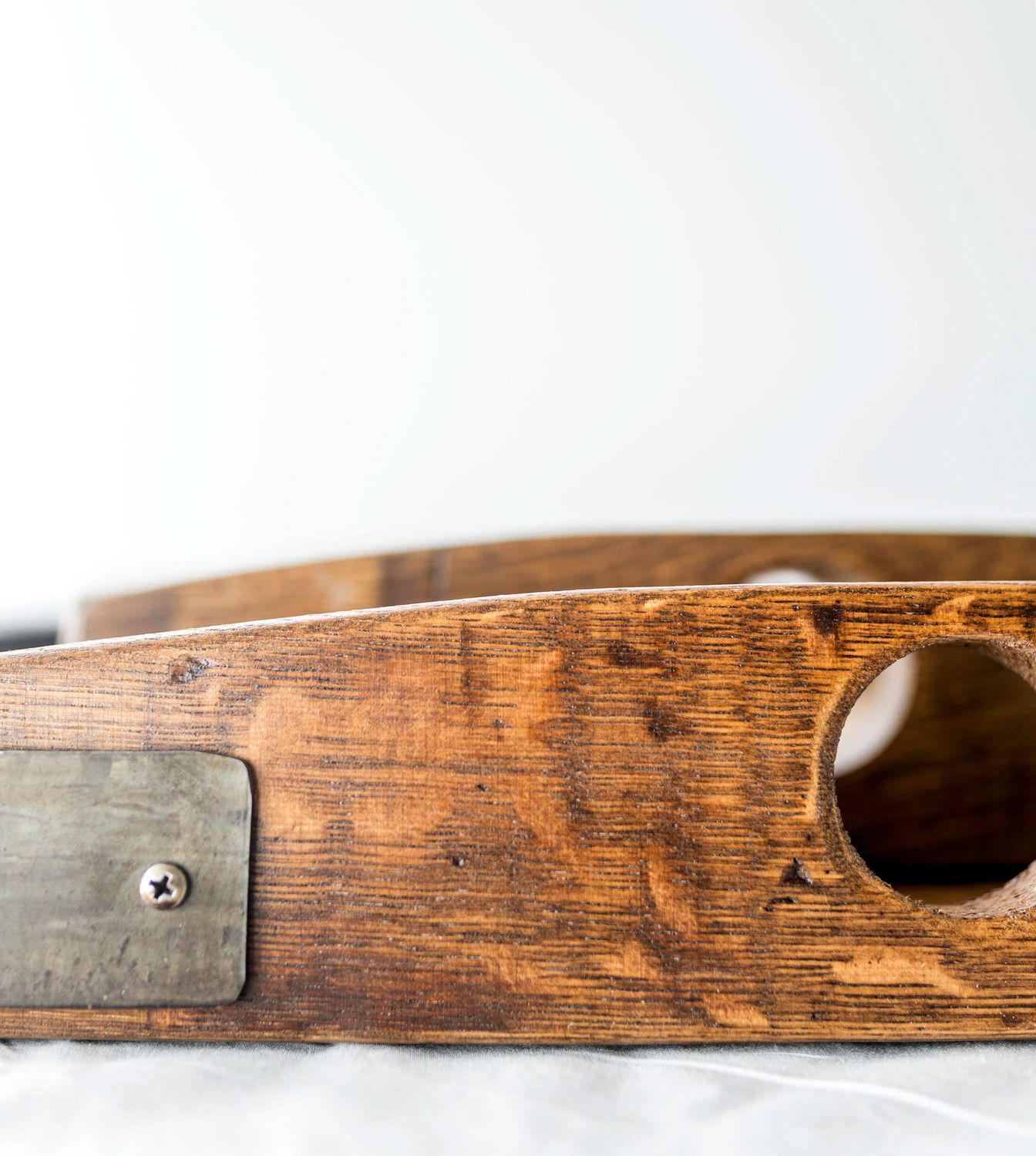 Vino Oak Tray - Rectangle, Size: Vino Oak Tray - Small Rectangle - Walnut Stain