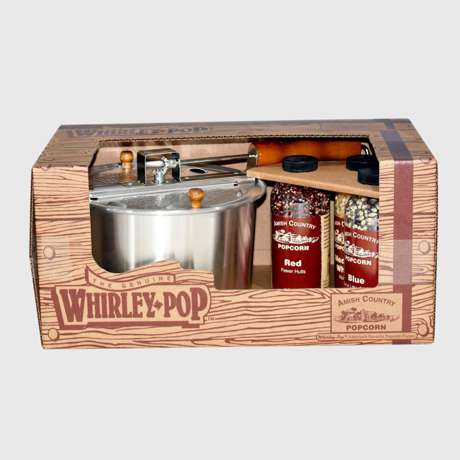 Whirley Pop Gift Set w/ 14oz Bottles of Popcorn