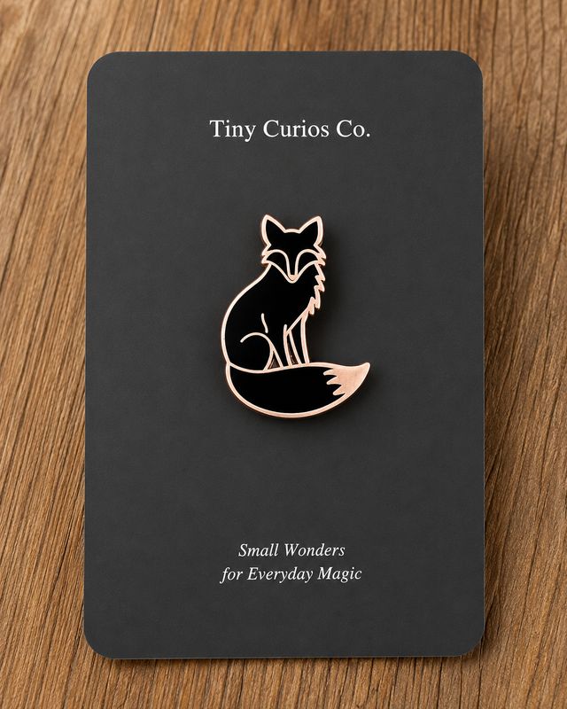 Copper Moon Fox Pin