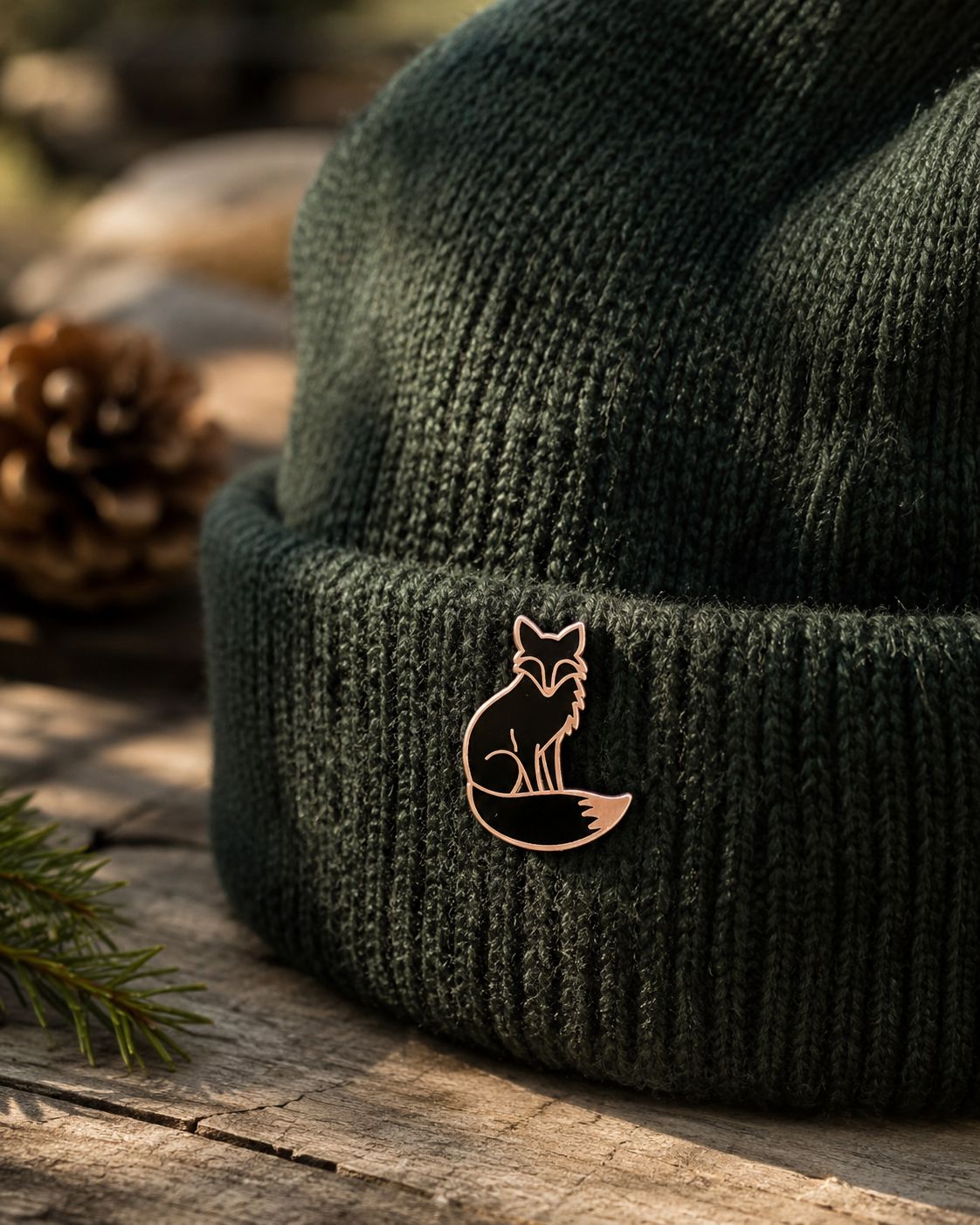 Copper Moon Fox Pin