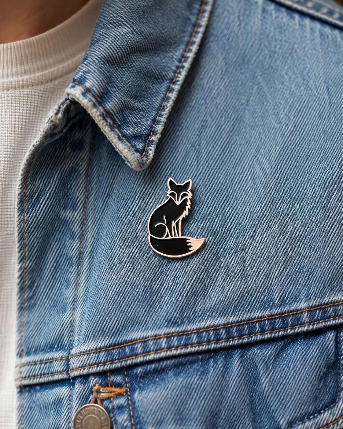 Copper Moon Fox Pin