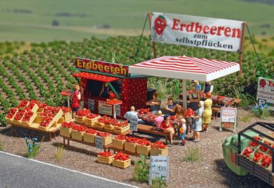 H0 Aardbei - verkoopstand, bouwpakket